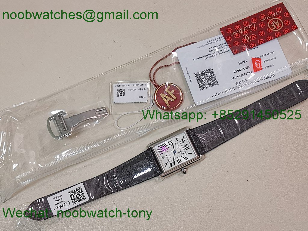 Replica Cartier Tank Solo 3800 White Dial Black Leather AF SuperClone Best