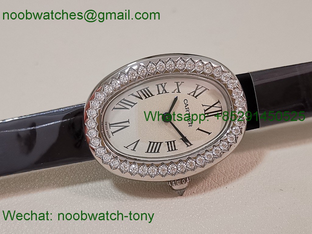 Replica Cartier Baignoire AF 1:1 SuperClone Best White Dial Diamonds Swiss Quartz