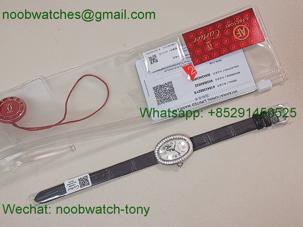 Replica Cartier Baignoire AF 1:1 SuperClone Best White Dial Diamonds Swiss Quartz