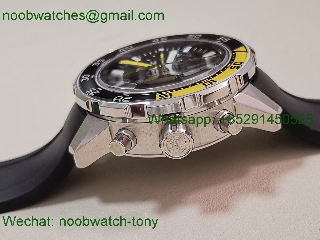Replica IWC Aquatimer Chronograph IW376709 Black Yellow V6S A7750