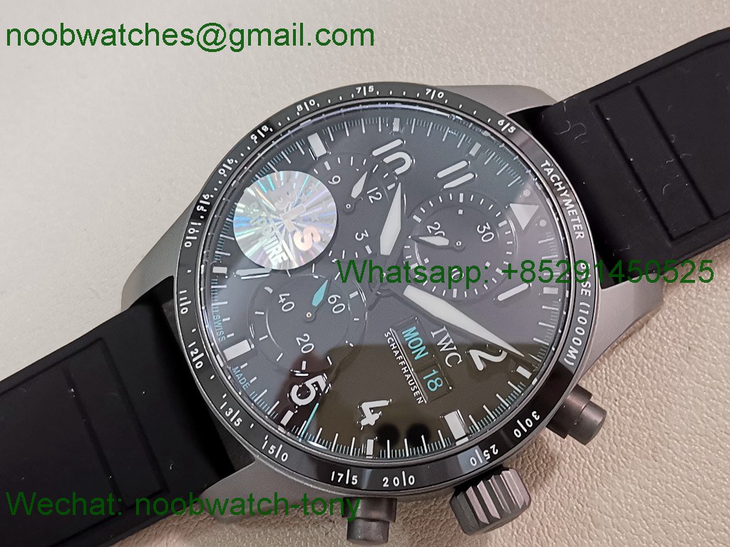 Replica IWC Pilot Chrono AMG IW388305 Sandblasting BLS Best SuperClone Black Dial 