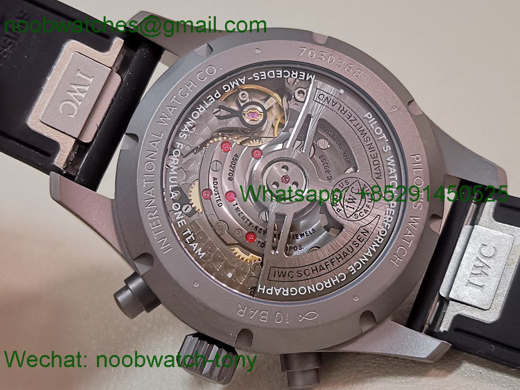 Replica IWC Pilot Chrono AMG IW388305 Sandblasting BLS Best SuperClone Black Dial 