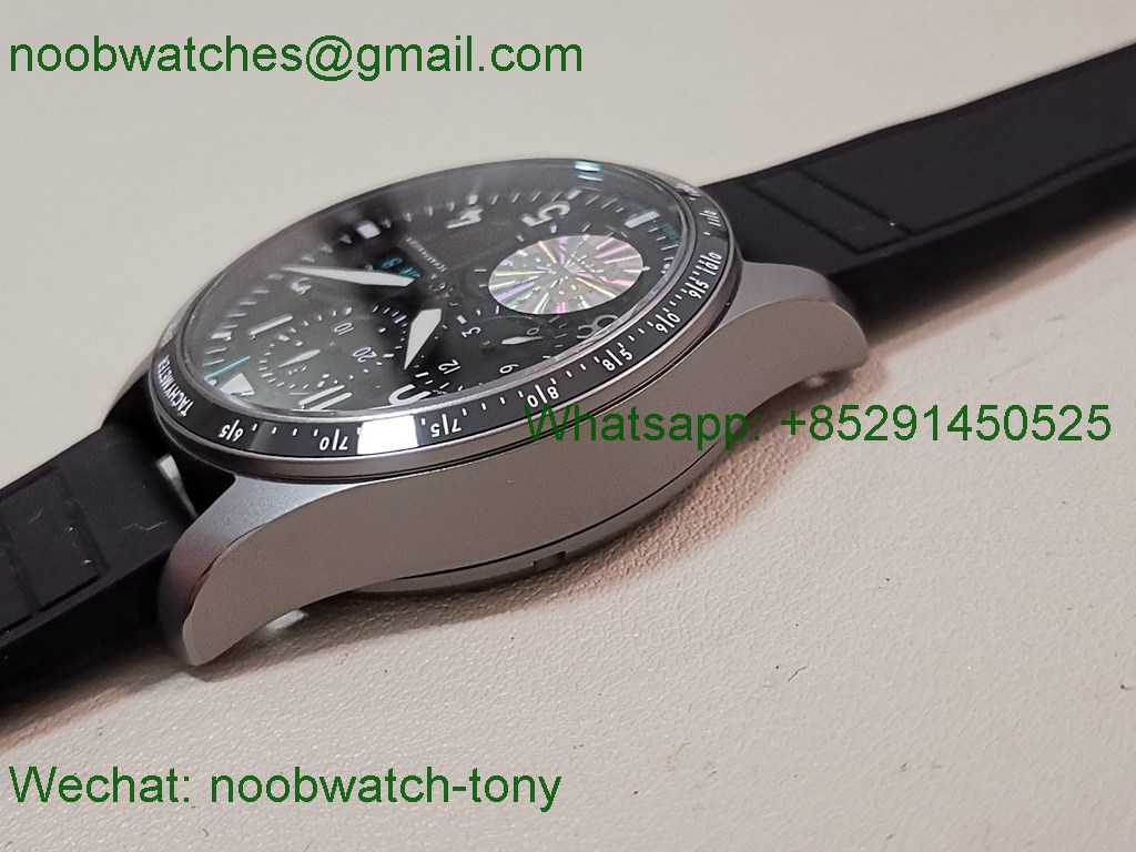 Replica IWC Pilot Chrono AMG IW388305 Sandblasting BLS Best SuperClone Black Dial 