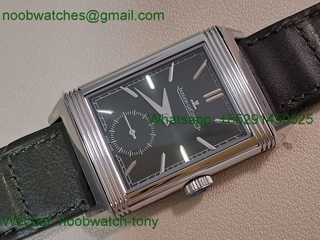 Replica Jaeger Lecoultre Reverso Tribute Green Dial on Leather MGF SuperClone Bes t A854A
