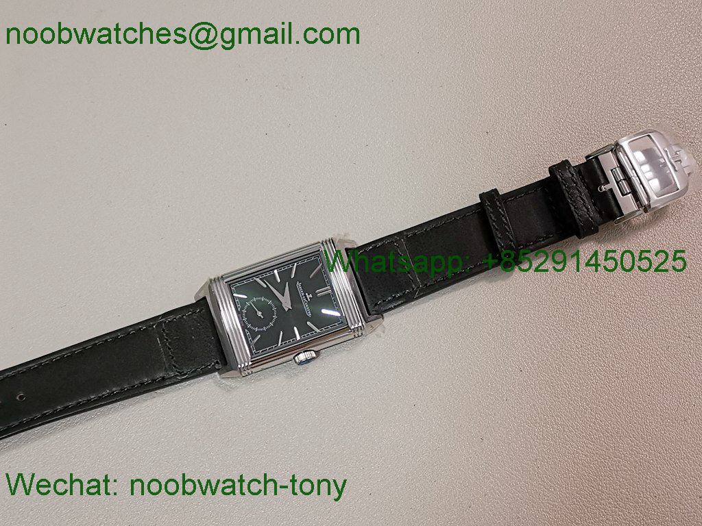 Replica Jaeger Lecoultre Reverso Tribute Green Dial on Leather MGF SuperClone Bes t A854A