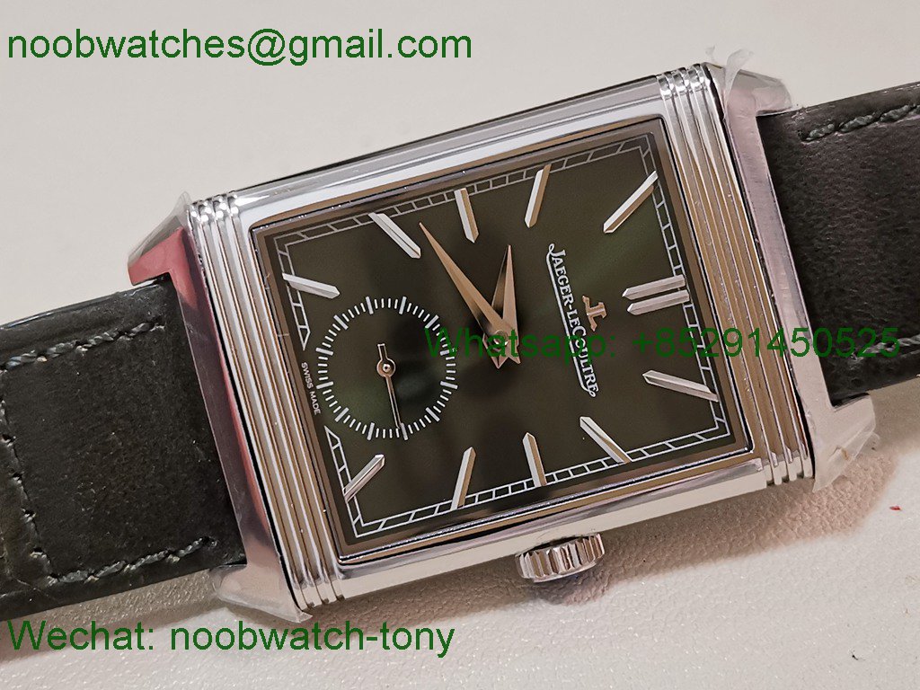 Replica Jaeger Lecoultre Reverso Tribute Green Dial on Leather MGF SuperClone Bes t A854A