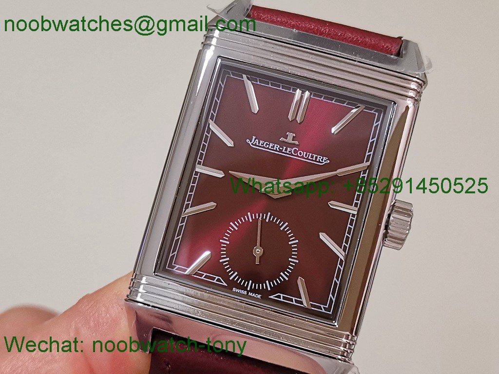 Replica Jaeger Lecoultre Reverso Tribute Red Dial on Leather MGF SuperClone Bes t A854A