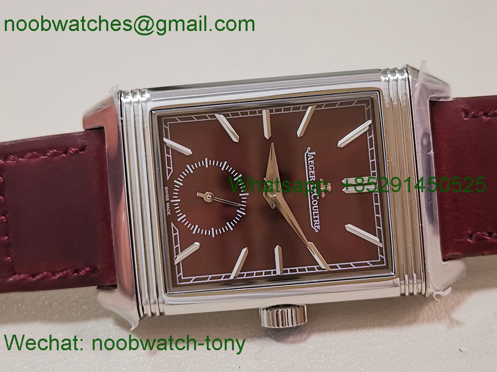Replica Jaeger Lecoultre Reverso Tribute Red Dial on Leather MGF SuperClone Bes t A854A