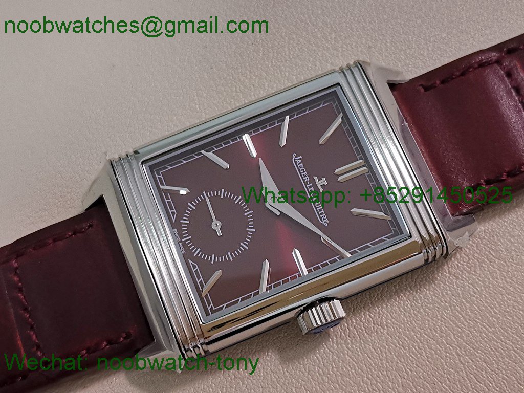 Replica Jaeger Lecoultre Reverso Tribute Red Dial on Leather MGF SuperClone Bes t A854A