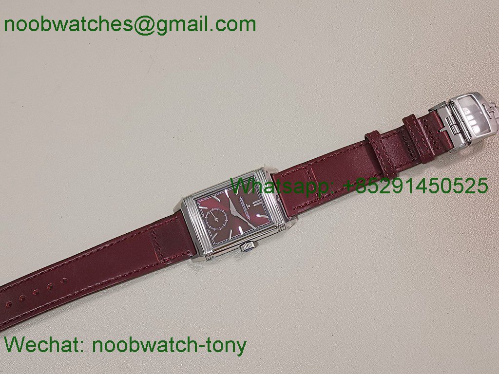 Replica Jaeger Lecoultre Reverso Tribute Red Dial on Leather MGF SuperClone Bes t A854A