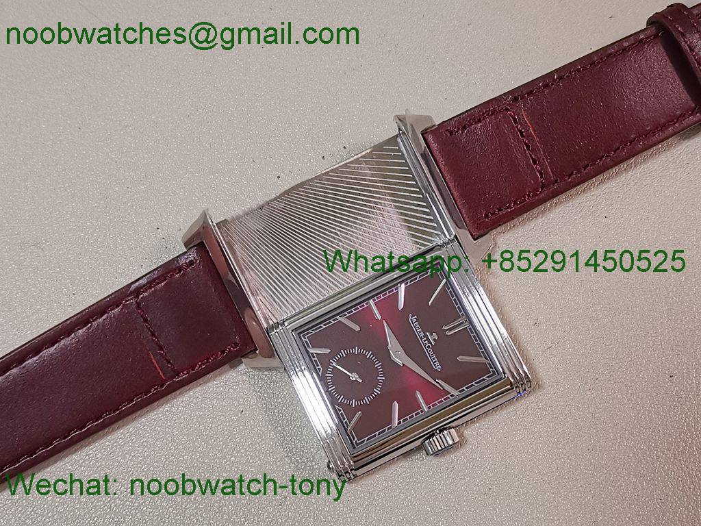 Replica Jaeger Lecoultre Reverso Tribute Red Dial on Leather MGF SuperClone Bes t A854A