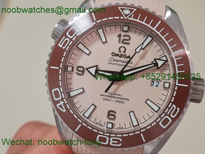 Replica OMEGA Planet Ocean 43.5mm Beige Dial VSF 1:1 Best SuperClone 8900