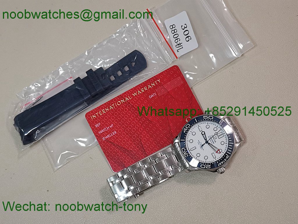 Replica OMEGA Seamaster Diver 300M Americas Cup V4 VSF 1:1 Best SuperClone White Dial 8800