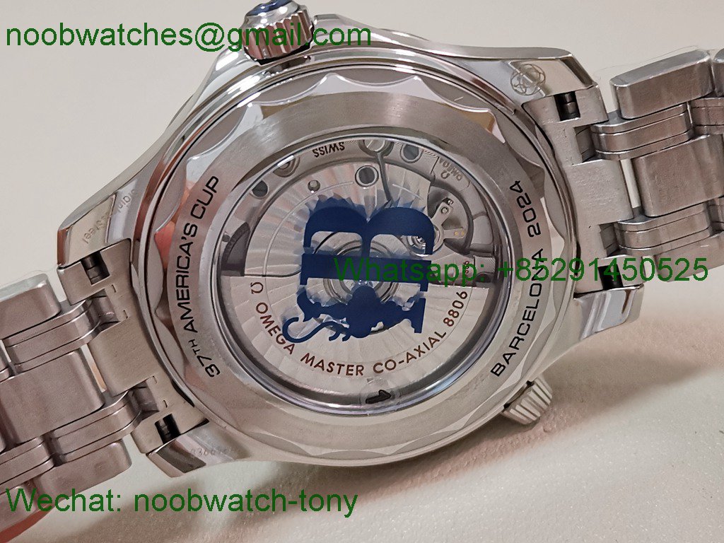 Replica OMEGA Seamaster Diver 300M Americas Cup V4 VSF 1:1 Best SuperClone White Dial 8800