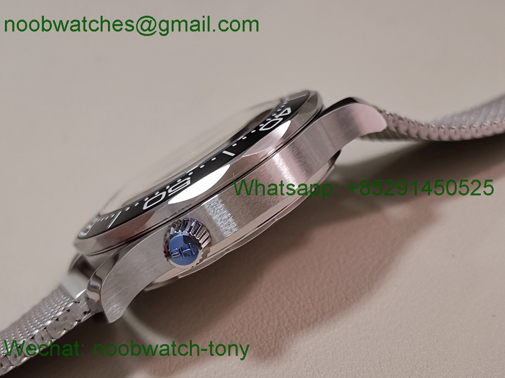 Replica OMEGA Seamaster 300M Diver Orange VSF 1:1 Best SuperClone Black Dial Mesh Bracelet 8806