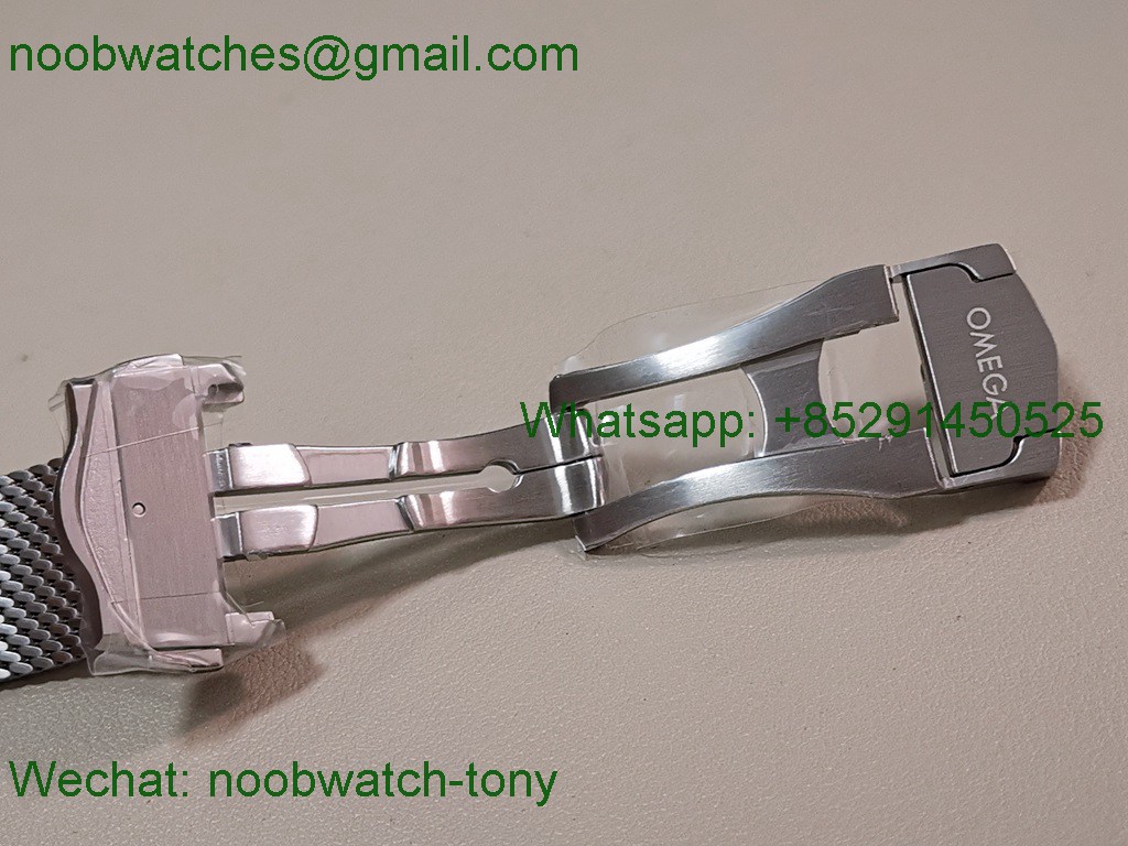 Replica OMEGA Seamaster 300M Diver Orange VSF 1:1 Best SuperClone Black Dial Mesh Bracelet 8806