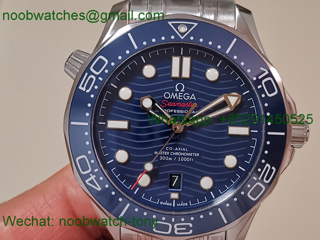 Replica OMEGA Seamaster Diver 300M Blue V4 VSF 1:1 Best SuperClone 8800