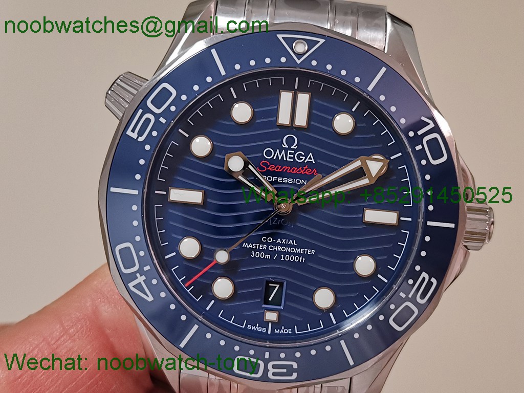 Replica OMEGA Seamaster Diver 300M Blue V4 VSF 1:1 Best SuperClone 8800