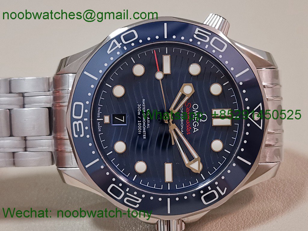 Replica OMEGA Seamaster Diver 300M Blue V4 VSF 1:1 Best SuperClone 8800