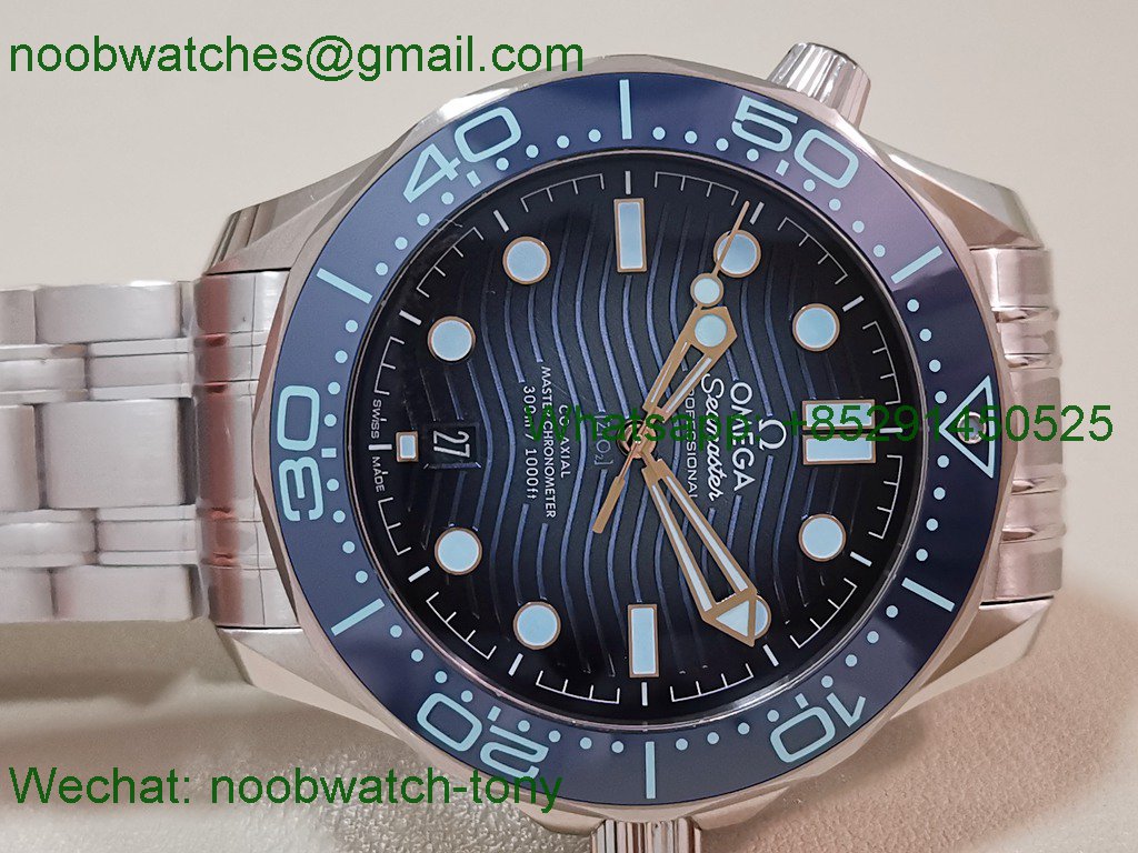 Replica OMEGA Seamaster Diver 300M V4 VSF 1:1 Best SuperClone Summer Blue Dial 8800