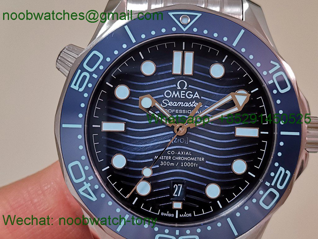 Replica OMEGA Seamaster Diver 300M V4 VSF 1:1 Best SuperClone Summer Blue Dial 8800