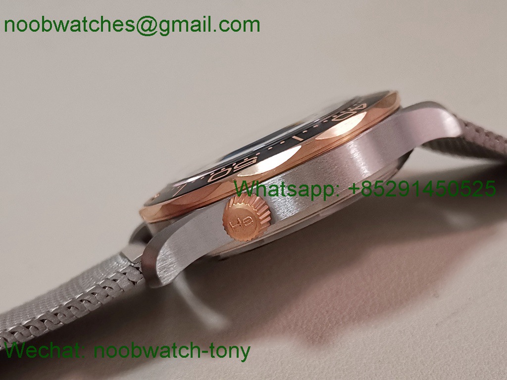 Replica OMEGA Seamaster 300M Diver Titanium Bronze Gold VSF 1:1 Best SuperClone Green Dial Mesh Bracelet 8806
