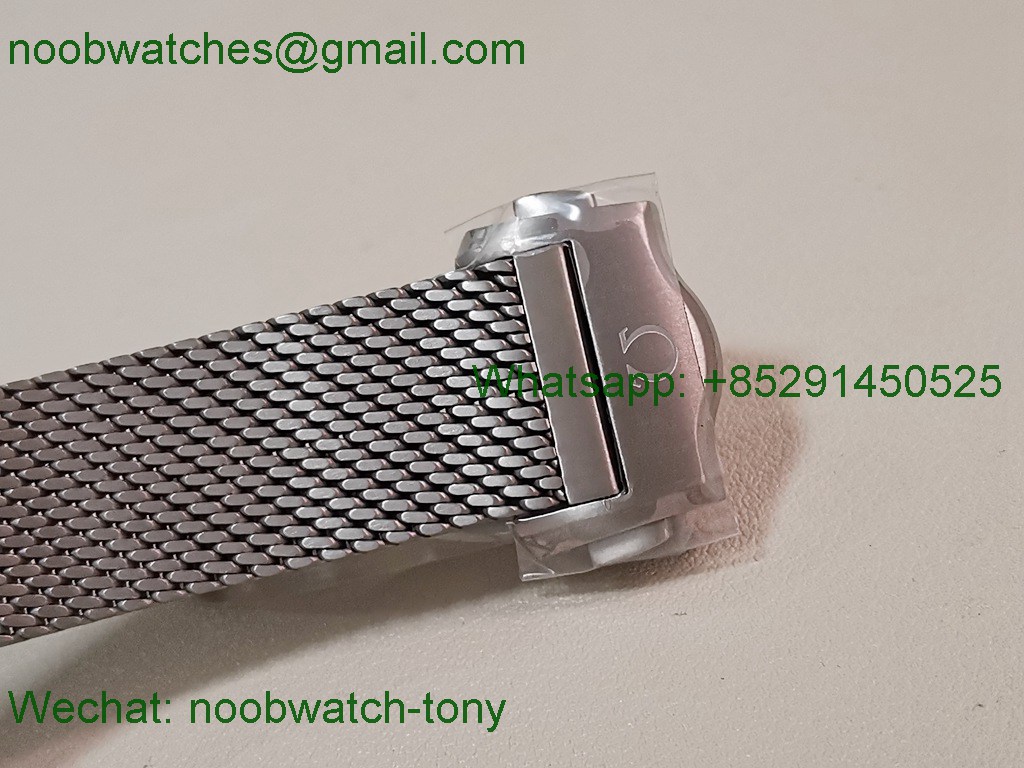 Replica OMEGA Seamaster 300M Diver Titanium Bronze Gold VSF 1:1 Best SuperClone Green Dial Mesh Bracelet 8806