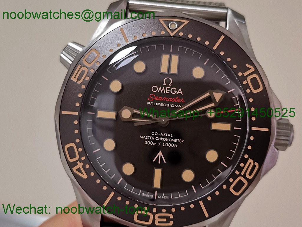 Replica OMEGA Seamaster 300 No Time to Die Titanium V7 VSF 1:1 Best SuperClone 8806 (Free Nato)