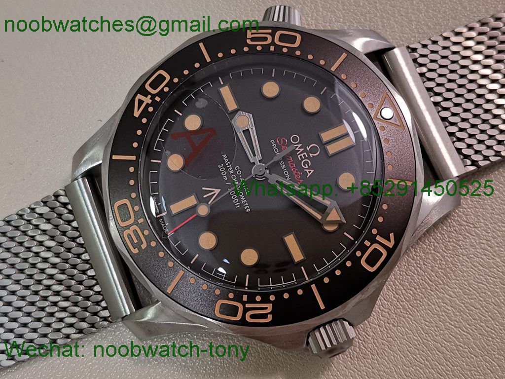 Replica OMEGA Seamaster 300 No Time to Die Titanium V7 VSF 1:1 Best SuperClone 8806 (Free Nato)
