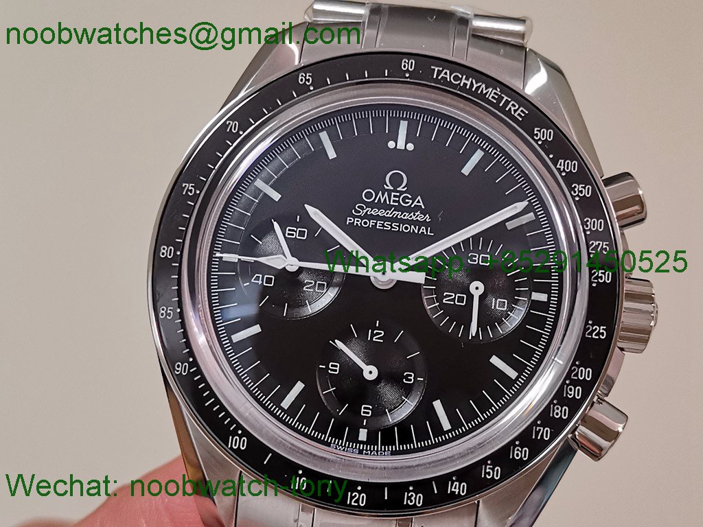 Replica OMEGA Speedmaster MoonWatch OMF Black Dial Manual Winding Chrono
