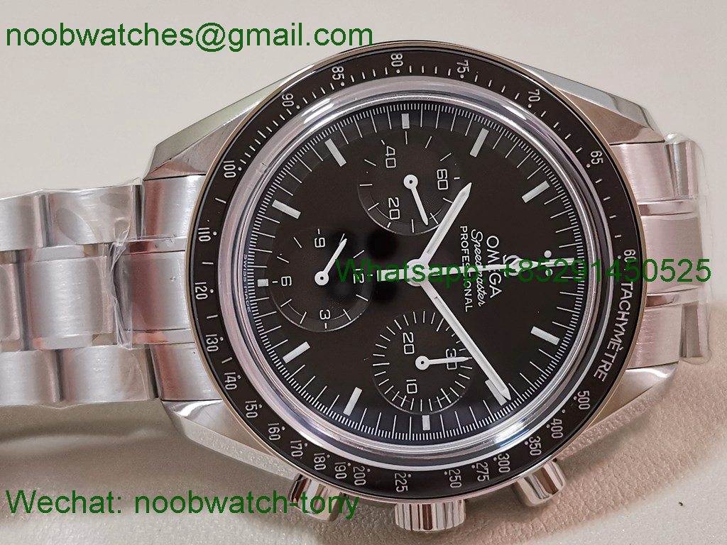 Replica OMEGA Speedmaster MoonWatch OMF Black Dial Manual Winding Chrono