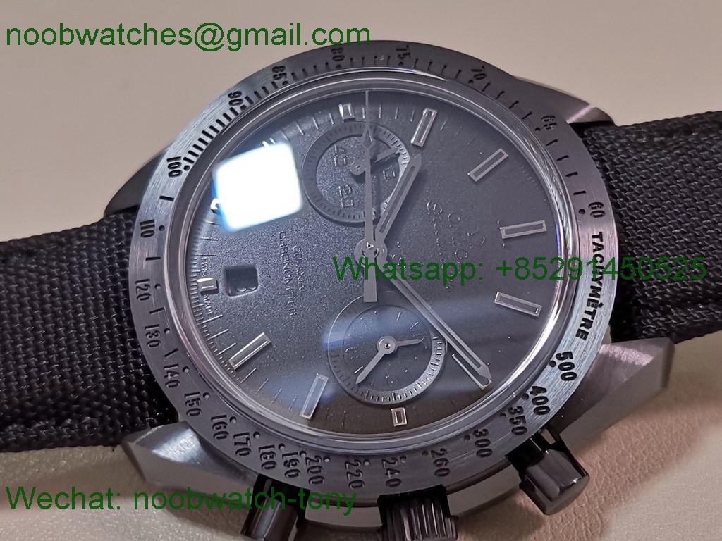 Replica OMEGA Speedmaster Dark Side of The Moon Black Ceramic N1F 1:1 Best SuperClone Nylon 9300