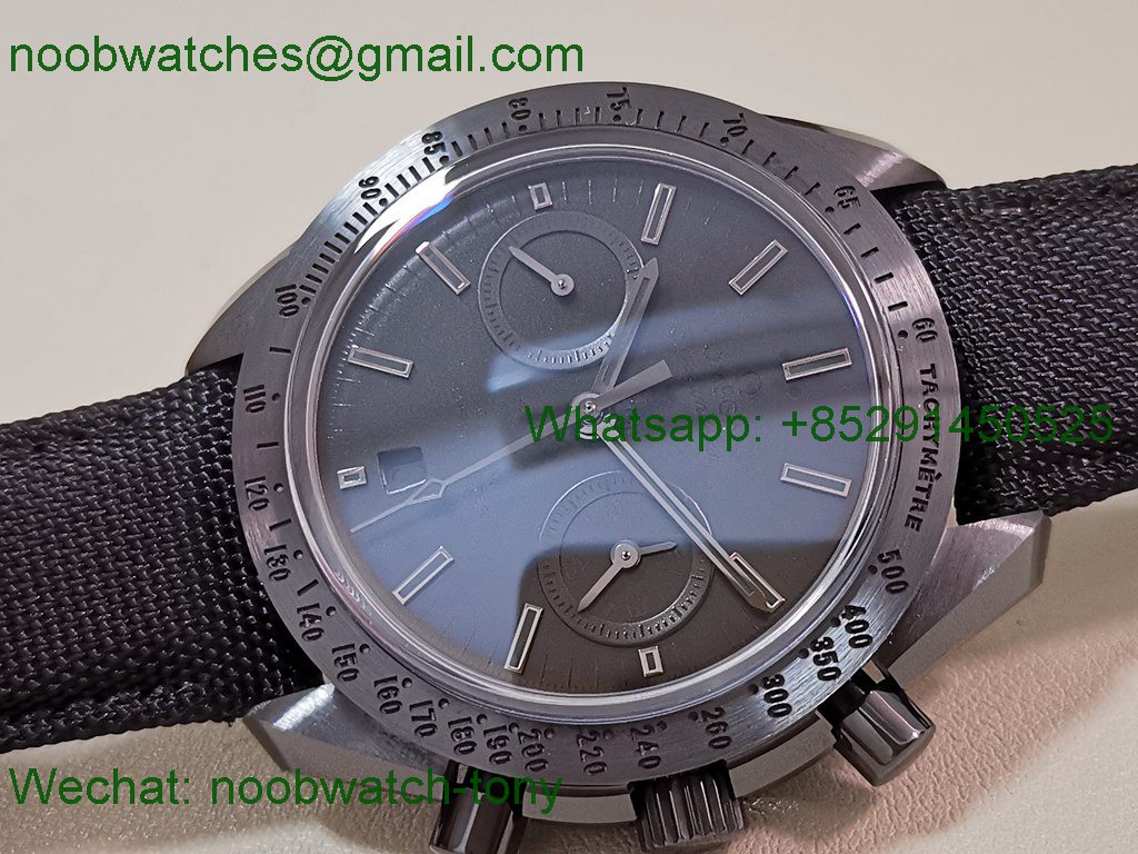 Replica OMEGA Speedmaster Dark Side of The Moon Black Ceramic N1F 1:1 Best SuperClone Nylon 9300