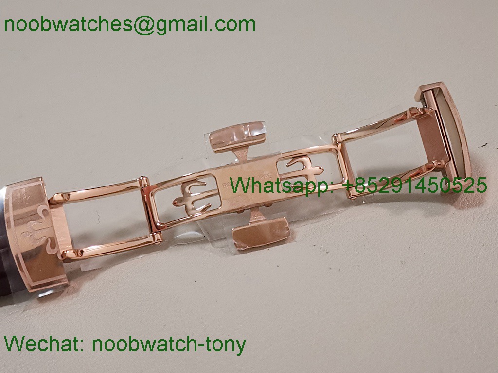 Replica Patek Philippe Aquanaut 5164 Rose Gold PP Factory Brown Dial on Rubber A324