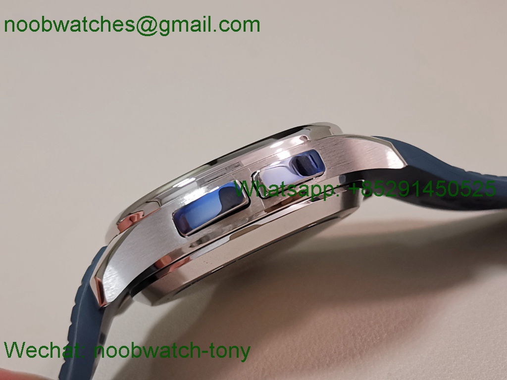 Replica Patek Philippe Aquanaut 5164 PP Factory Blue Dial on Rubber Strap A324