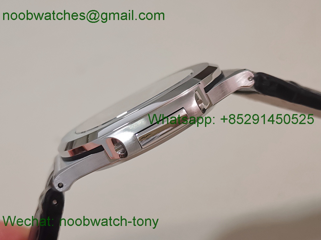 Replica Patek Philippe Nautilus 5711 BBF 1:1 Best SuperClone Silver Dial on Leather DD324