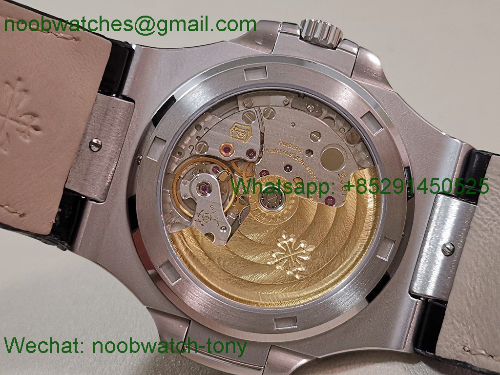 Replica Patek Philippe Nautilus 5711 BBF 1:1 Best SuperClone Silver Dial on Leather DD324