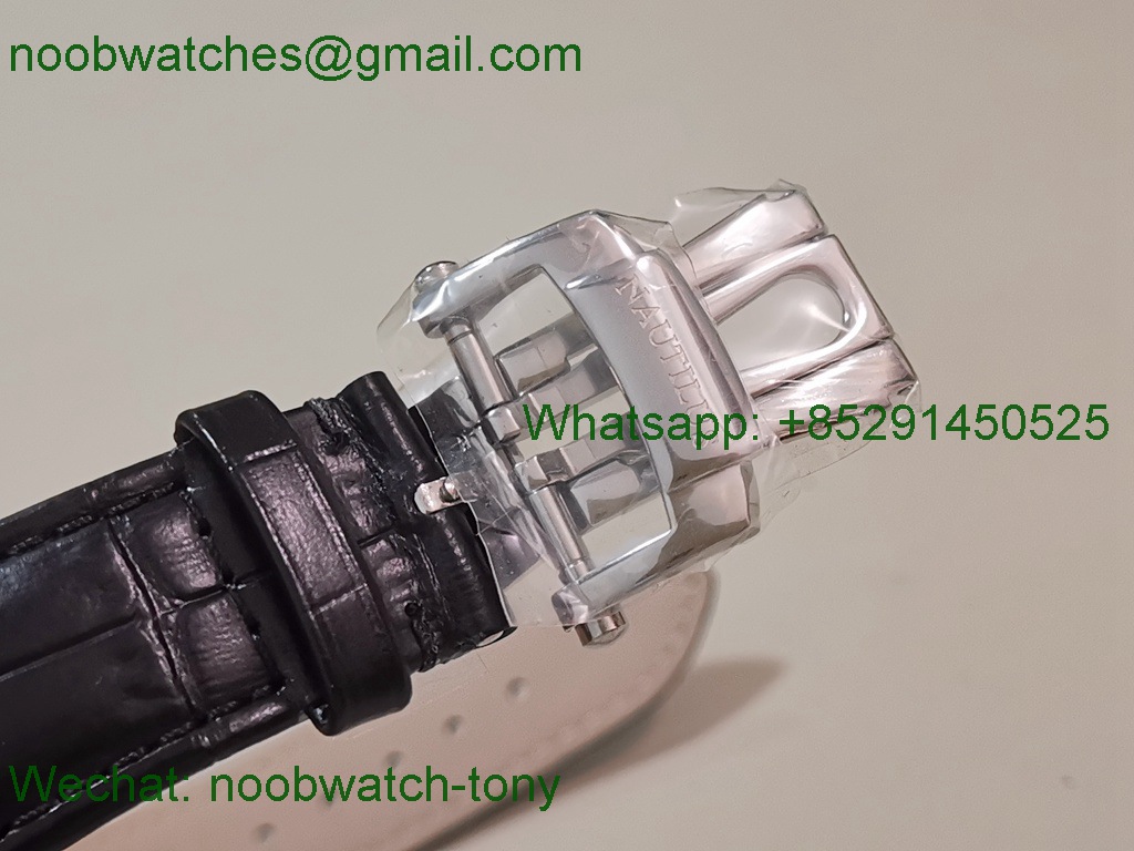 Replica Patek Philippe Nautilus 5711 BBF 1:1 Best SuperClone Silver Dial on Leather DD324