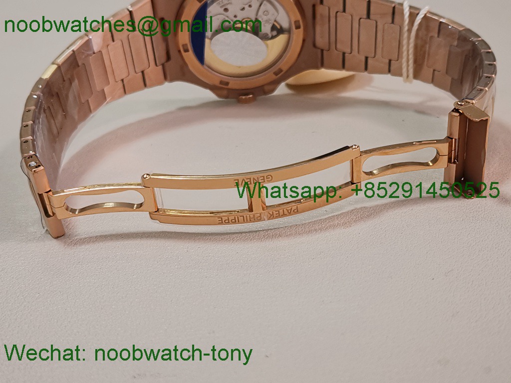 Replica Patek Philippe Nautilus 5711 Rose Gold PPF 1:1 Best SuperClone Brown Dial 330