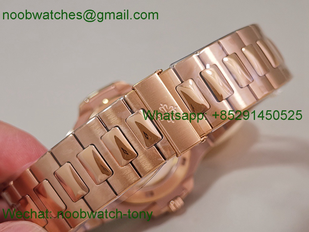 Replica Patek Philippe Nautilus 5711 Rose Gold PPF 1:1 Best SuperClone Brown Dial 330