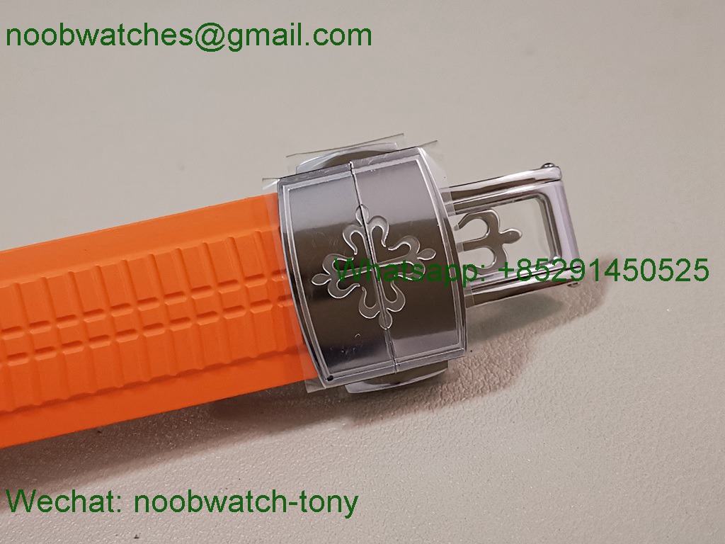 Replica Patek Philippe Aquanaut 5968 Chrono 2F Best Gray Dial Orange Rubber A520