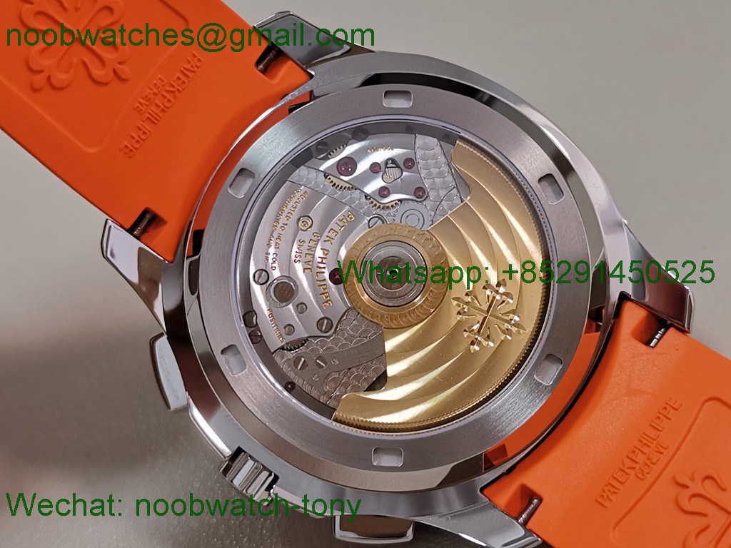 Replica Patek Philippe Aquanaut 5968 Chrono 2F Best Gray Dial Orange Rubber A520