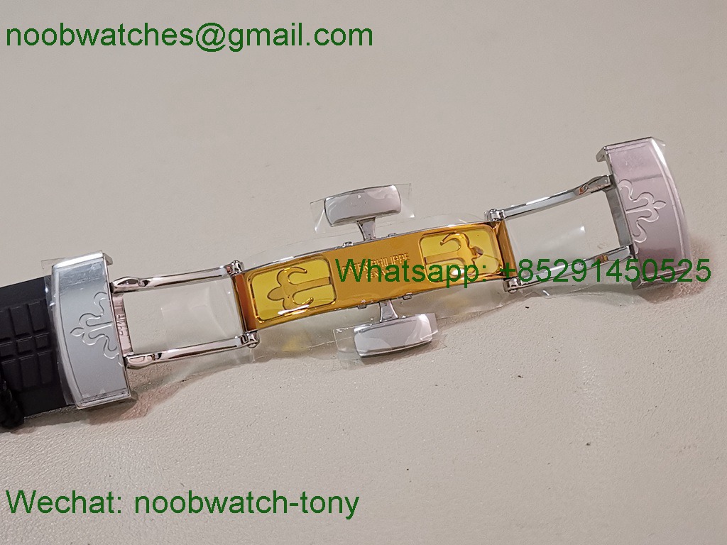 Replica Patek Philippe Aquanaut 5267 38.8mm Black Dial Diamond Bezel PPF Best SuperClone Swiss Quartz