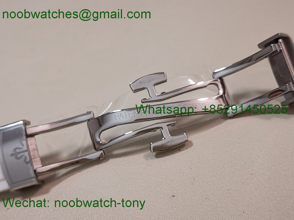 Replica Patek Philippe Aquanaut 5267 38.8mm White Dial Diamond Bezel PPF Best SuperClone Swiss Quartz