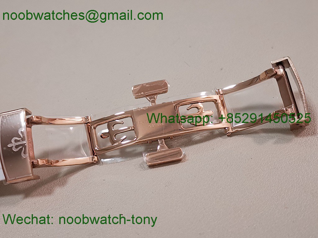 Replica Patek Philippe Aquanaut 5267 Rose Gold 38.8mm White Dial Diamond Bezel PPF Best SuperClone Swiss Quartz