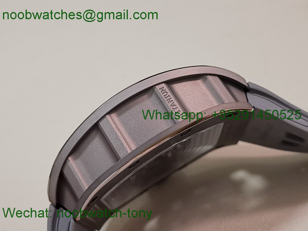 Replica Richard Mille RM055 Titanium Carbide ZF 1:1 Best SuperClone Skeleton Gray Rubber RMUL2