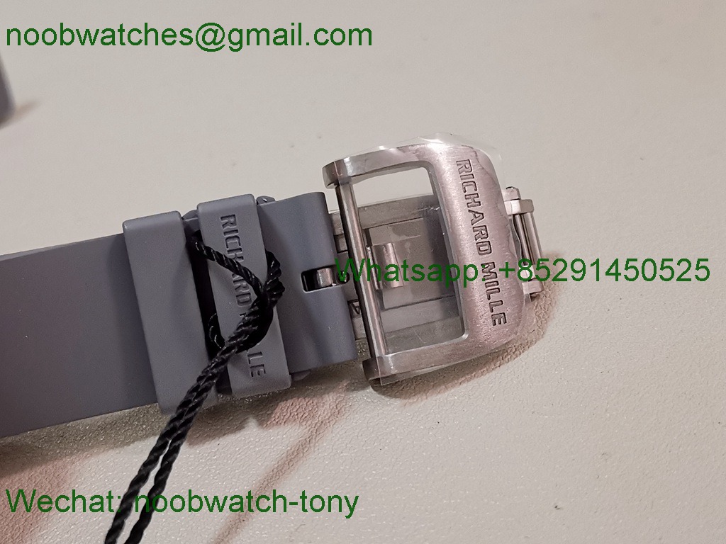 Replica Richard Mille RM055 Titanium Carbide ZF 1:1 Best SuperClone Skeleton Gray Rubber RMUL2