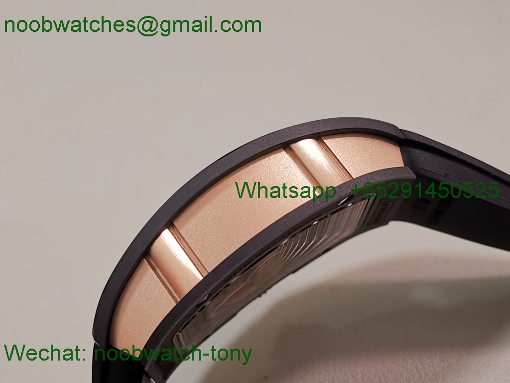 Replica Richard Mille RM07 Red Black Ceramic Rose Gold ZF SuperCLone Best Diamond CRMA2