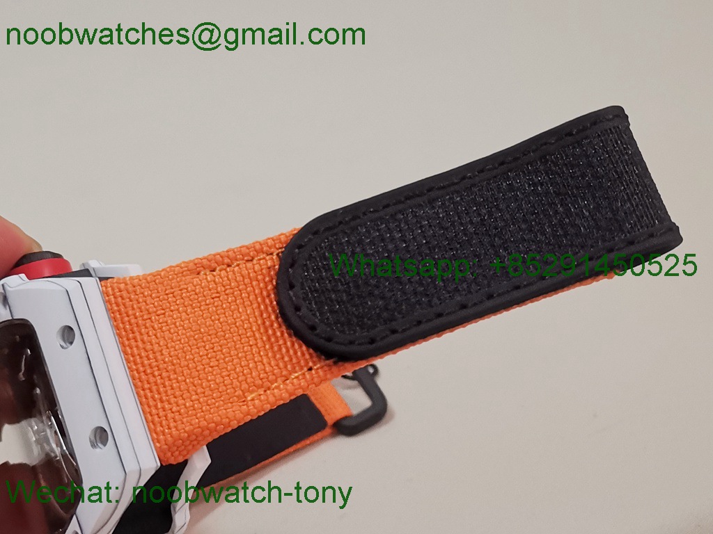 Replica Richard Mille RM027-02 Nadal Tourbillon RMF Best White Carbon Orange Rubber