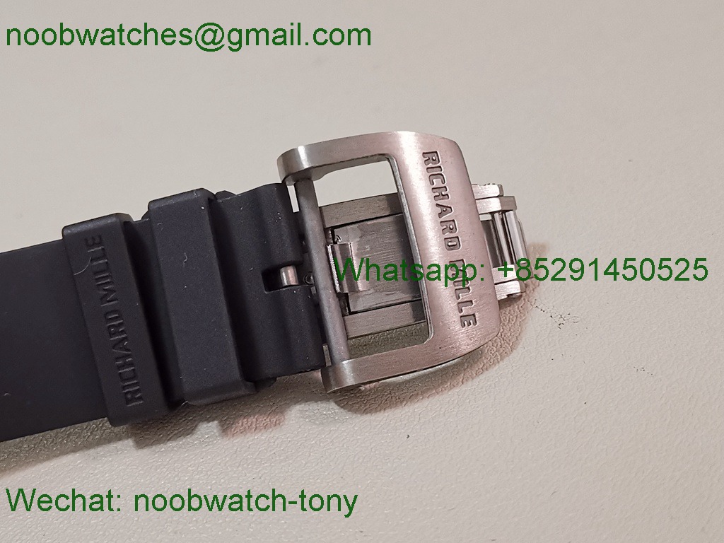 Replica Richard Mille RM035-02 Black NTPT APSF 1:1 Best SuperClone Skeleton Rubber Dandong RMAL1 (Free Sprung)